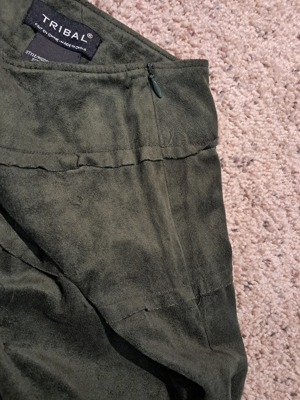 Tribal Olive Green Tiered Maxi Skirt - Picture 10 of 16